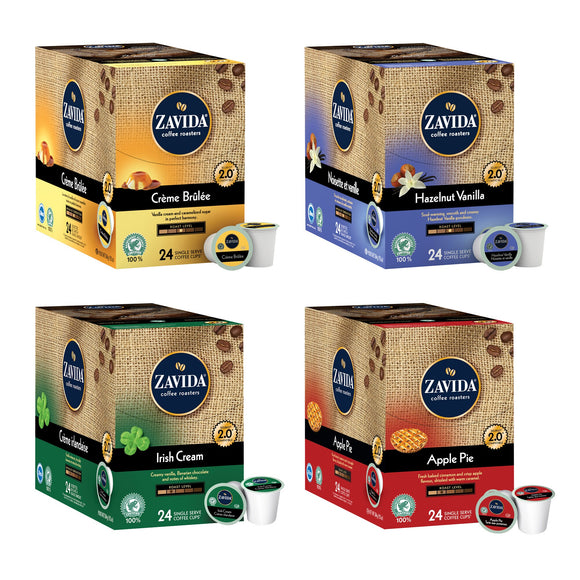 Zavida Single-serve Coffee Holiday Variety Pack, 96-count