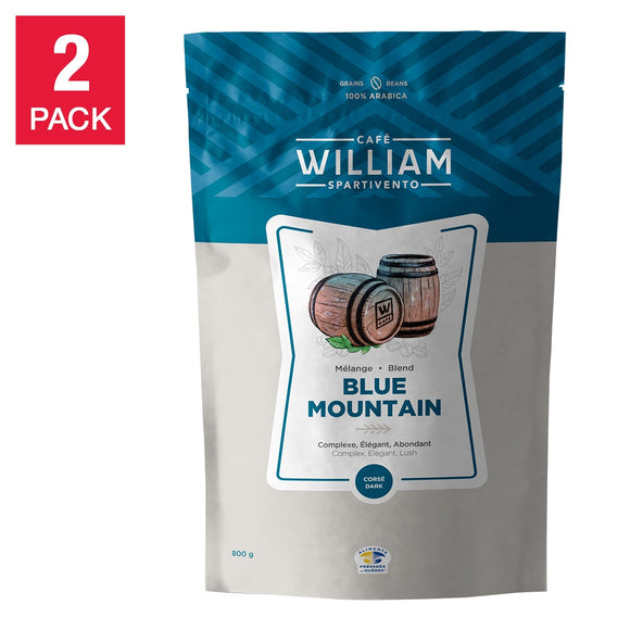 William Spartivento Jamaican Blend Blue Mountain Blend Whole Bean Coffee, 2-pack