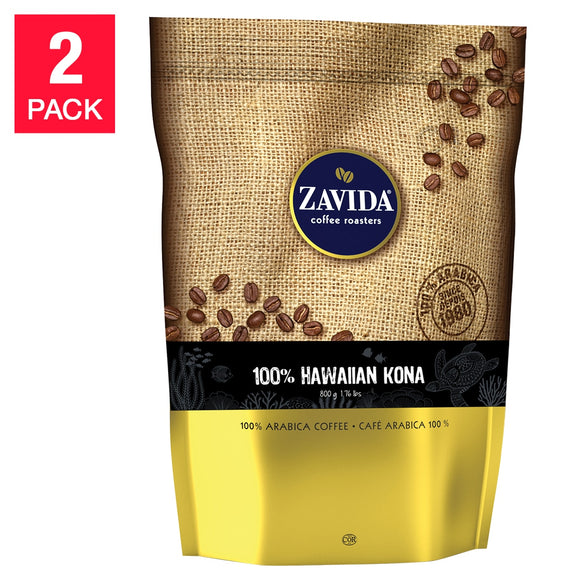 Zavida 100% Kona Whole Bean Coffee