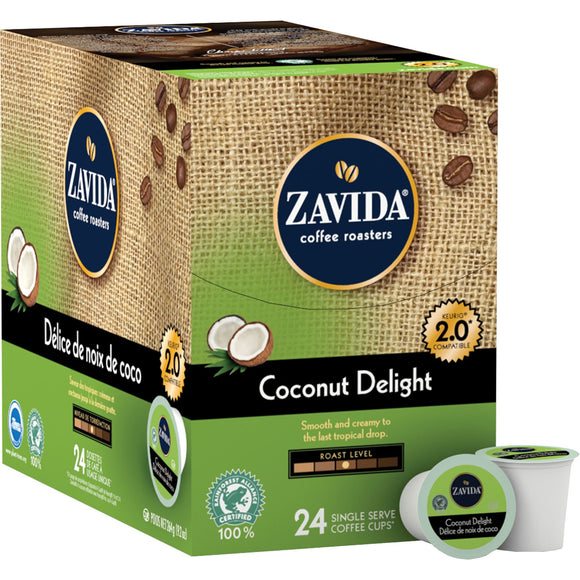 Zavida Single Serve Coffee Coconut Delight, 96 Cups